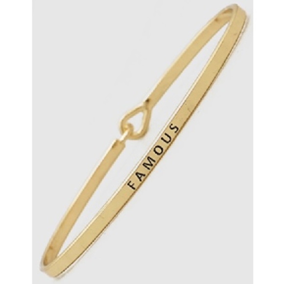*3!for $25 - FAMOUS ENGRAVED BANGLE GOLD BRACELET - Picture 2 of 3